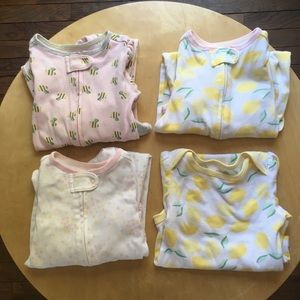 Lot of footie pajamas + free bodysuit